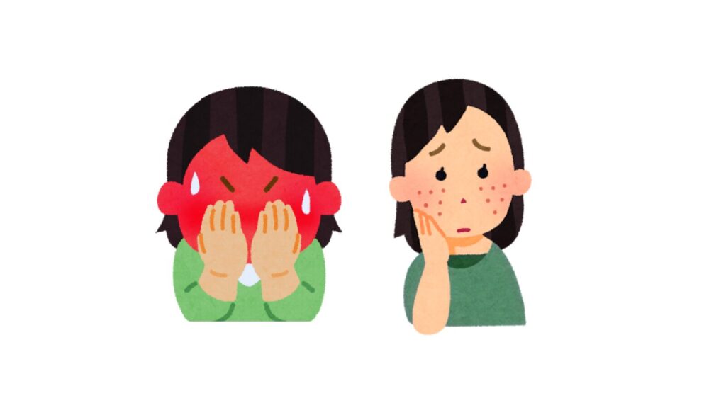 ピッタ異常の肌あれ